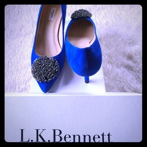 Blue Suede Pumps.